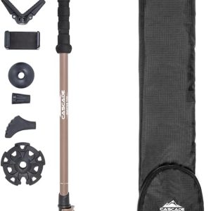 Trekking Poles - Carbon Fiber Monopod Walking or Hiking Sticks with with Accessories Mount and Adjustable Quick Locks